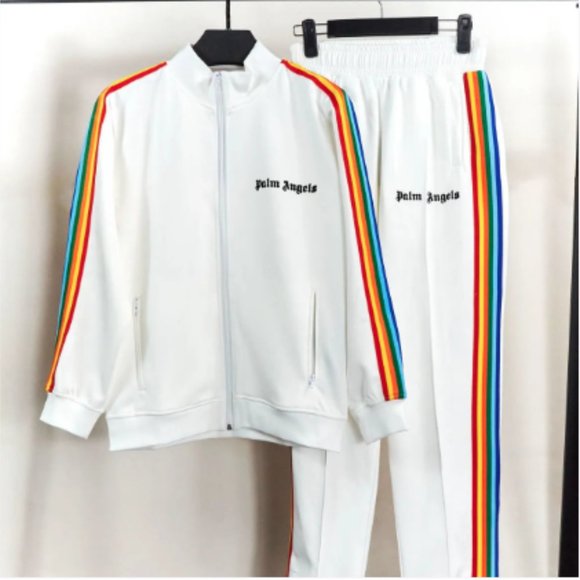PALM ANGELS MEN'S FULL TRACKSUIT SET HOODIE & PANTS - All Sizes - All Colors - Picture 1 of 15